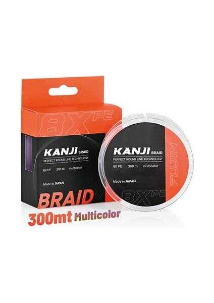 Kanji 8x 300MT Multi Color Pe Line 0.205MM