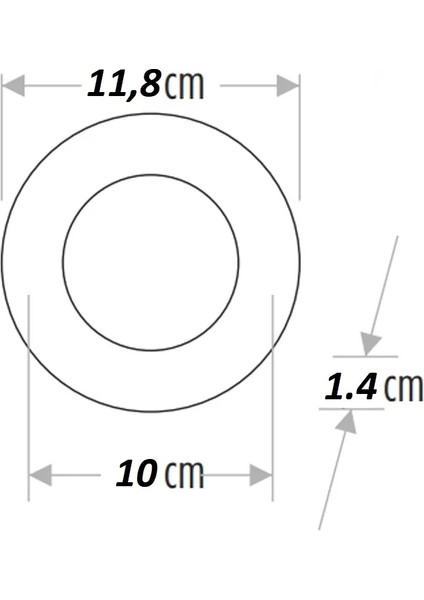 6W Slim Kasa LED Spot Günışığı