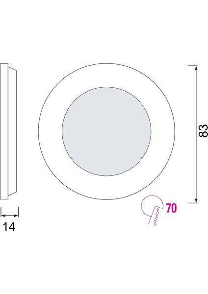 3W Slim Kasa LED Spot Günışığı 2700K