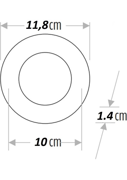 6W Slim Kasa LED Spot Beyaz Işık