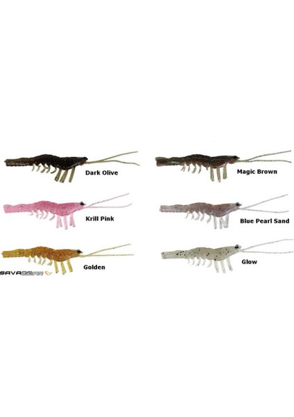Lb Manic Shrimp 6.6 cm 6 Adet Sahte Balık Dark Olive fiyatları