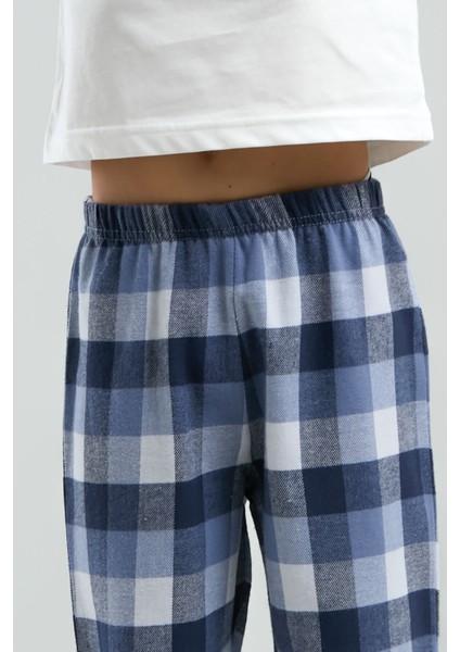 Erkek Çocuk Beyaz Uzun Kol Pijama Takım modelleri