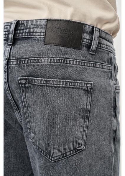 Siyah Düz Cord Pamuklu 5 Cep Oversize Casual Denim Pantolon 1023245156