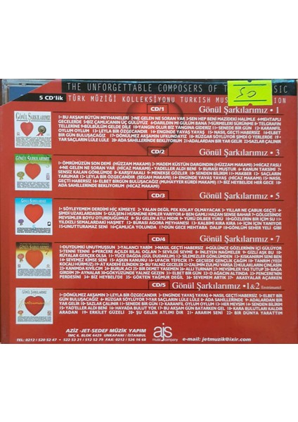 Gönül Şarkılarımız 1. Arşiv 5 CD fiyatları