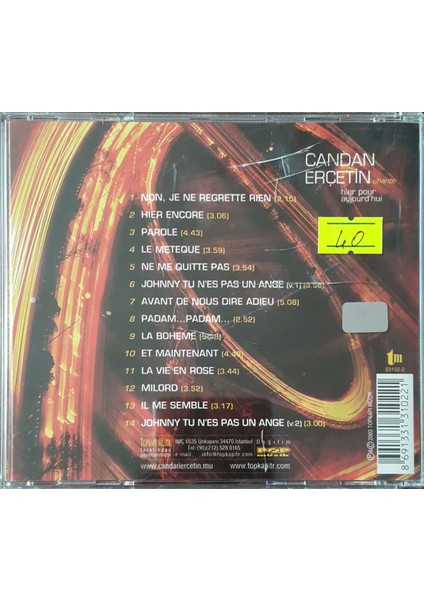 Candan Erçetin – Hier Pour Aujourd'hui CD fiyatları