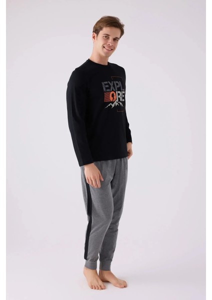 Pamuk Uzun Kol Erkek Pijama Takım 3138