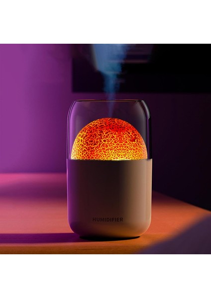 Humidifier H2O Küçük Masaüstü Nemlendirici - Renkli LED Hava Nemlendirici Gezegen Efektli Nemlendirici, 300ML Yağ Difüzörlü Sessiz Buhar Makinası