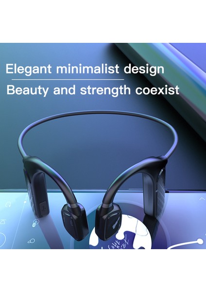 Kemik Iletimli Kablosuz Kulaklık Bluetooth 5.0 Su Geçirmez (Yurt Dışından)