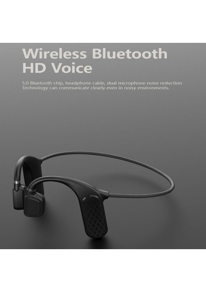 Kemik Iletimli Kablosuz Kulaklık Bluetooth 5.0 Su Geçirmez (Yurt Dışından)