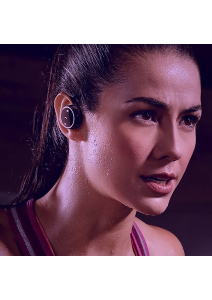 Bluetooth 5.0 Asılı Kulak Tipi Kulağa Girmeyen Kablosuz Siyah (Yurt Dışından)