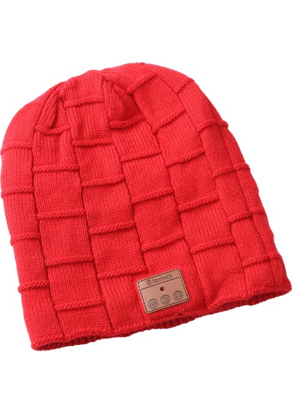 Kablosuz Bluetooth Şapka Kış Şapkası Örgü Kulaklık Mikrofonlu (Yurt Dışından)