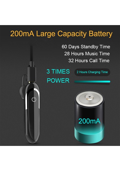 Mikrofonlu Bluetooth Kulaklık Kablosuz Kulaklık Tere Dayanıklı, Siyah (Yurt Dışından) fiyatları