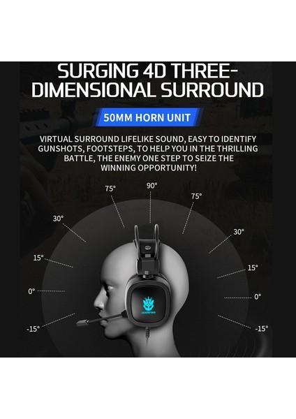 Oyun Kulaklığı 3,5mm Kablolu Kulaklık Rgb Işıklı Oyun Kulaklıkları (Siyah) (Yurt Dışından) fırsatları