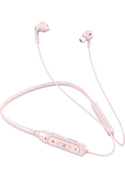 M60 Bluetooth 5.1 Spor Subwoofer Asılı Boyun Kulaklık Pembe (Yurt Dışından)