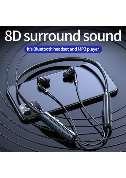 M60 Bluetooth 5.1 Spor Subwoofer Asılı Boyun Kulaklık Pembe (Yurt Dışından)
