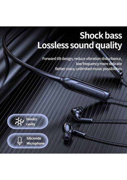 M60 Bluetooth 5.1 Spor Subwoofer Asılı Boyun Kulaklık Pembe (Yurt Dışından)