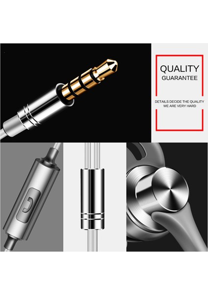 J02 Mikro Tip 3,5 mm Stereo Bas Gürültü Engelleme Özellikli Kulak Içi Kulaklık (Yurt Dışından)
