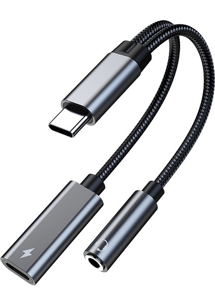 2'si 1 Arada USB C - 3,5mm Kulaklık Jakı Adaptörü (Yurt Dışından)