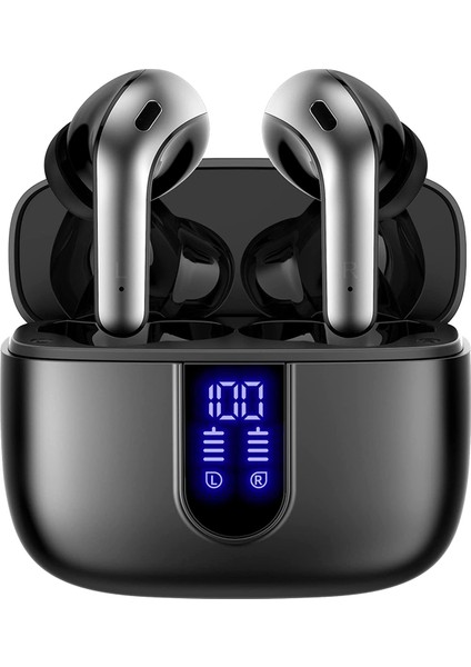 Bluetooth Kulaklıklar Gerçek Kablosuz Kulaklıklar 60H Oynatma LED Ekranı (Yurt Dışından)