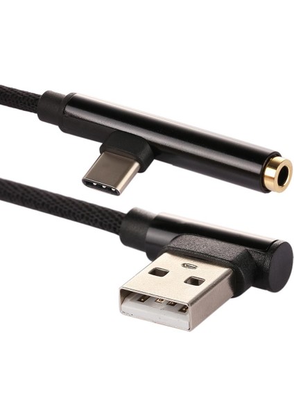 Type C - 3,5 Ses Adaptörü Type-C Kulaklık Şarj Ses Kablosu (Yurt Dışından)