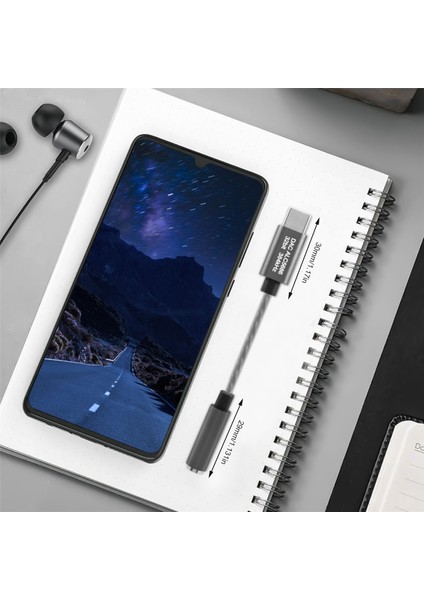 Samsung Akıllı Telefon Için USB Tip C - 3,5 mm Jak Dac Adaptörü(Gri) (Yurt Dışından)
