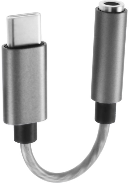 Samsung Akıllı Telefon Için USB Tip C - 3,5 mm Jak Dac Adaptörü(Gri) (Yurt Dışından)