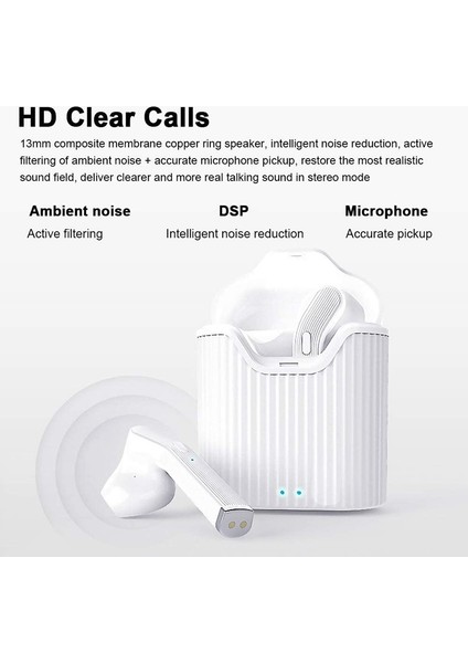 Ios Android Için H19T Tws Bluetooth Kulaklık Mini Kablosuz Kulaklık (Yurt Dışından)