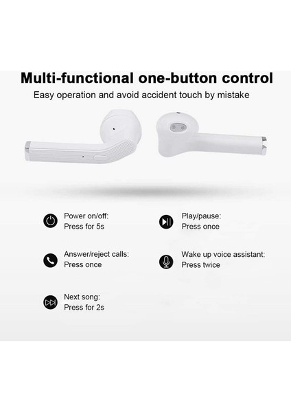 Ios Android Için H19T Tws Bluetooth Kulaklık Mini Kablosuz Kulaklık (Yurt Dışından)