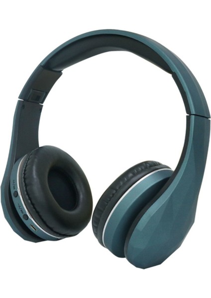 Kafa Bandı Bluetooth Kulaklık Katlanabilir Kablosuz Kulaklık Tf Kart Mavi (Yurt Dışından)