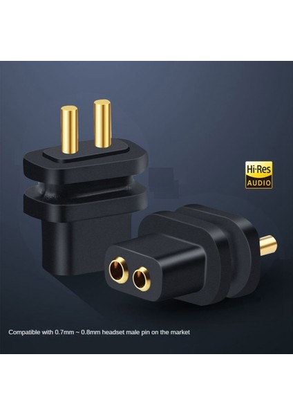 2 Adet 2 Pin 0.78MM Dişi Soket Çift Iğne Soket Siyah (Yurt Dışından)