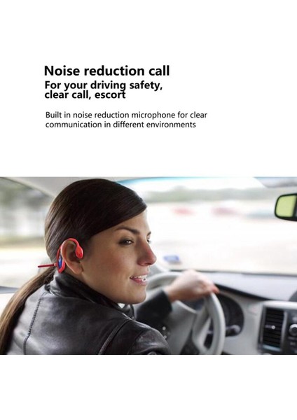 Kemik Iletimli Bluetooth Kulaklık, Koşu, Spor, Fitness Için -Kırmızı (Yurt Dışından) modelleri