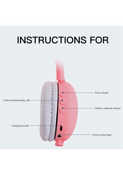 Kedi Mikrofonlu Bluetooth 5.0 Çocuk Desteği Tf Kart Siyah Oyun Kulaklığı (Yurt Dışından) indirimleri