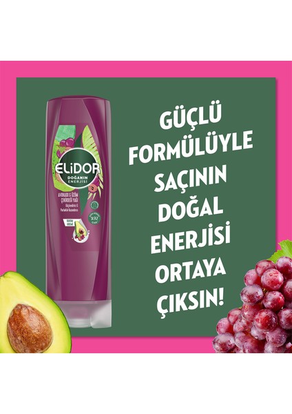 Doğanın Enerjisi Avokado ve Üzüm Çekirdeği Yağı Saç Bakım Seti 400 ml + 350 ml