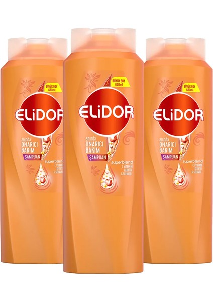 Superblend Saç Bakım Şampuanı Anında Onarıcı Bakım C Vitamini Keratin Seramid 650 ml x 3 fiyatları