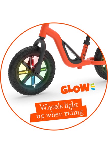Charlie Glow - Işıklı Denge Bisikleti (10 Inç) - Orange