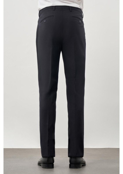 Koyu Lacivert Esnek Yandan Cepli Comfort Fit Classic Pantolon 1003245207 fırsatları