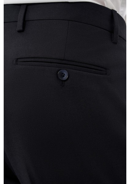 Koyu Lacivert Esnek Yandan Cepli Comfort Fit Classic Pantolon 1003245207 indirimleri