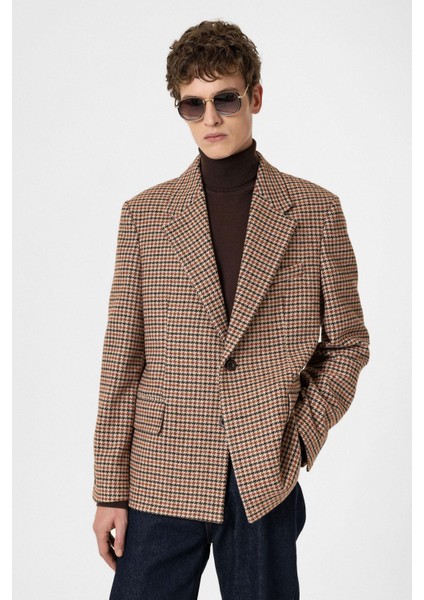 Kiremit Vintage Erkek Blazer Ceket
