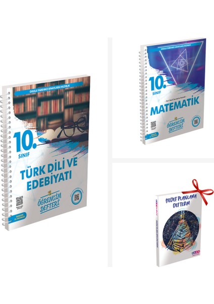 10.sınıf Edebiyat ve Matematik Öğrencim Defter Seti. Hedef Planla