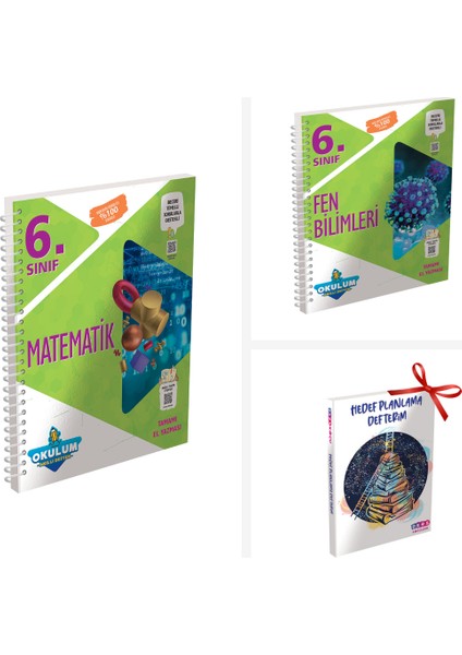 6.sınıf Matematik ve Fen Bilimleri Akıllı Defter Seti Hedef Planl