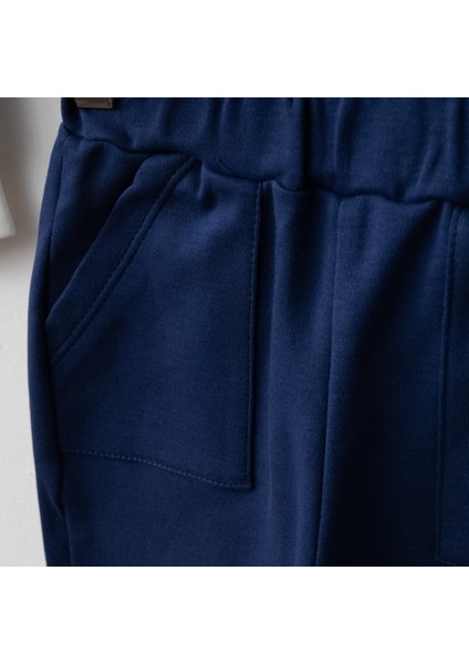 Erkek Bebek Lacivert Çizgili Sweat Pantolon 2’li Takım modelleri