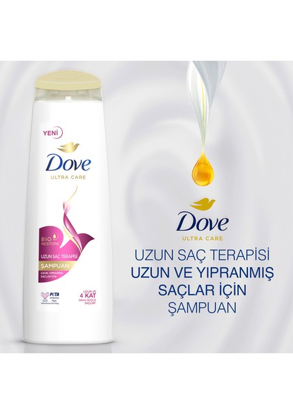 Ultra Care Saç Bakım Seti: Güçlendirici Şampuan 400 ml x 2 ve Uzun Saç Terapisi Kremi 350 ml