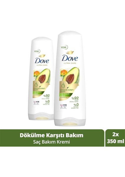 Ultra Care Saç Bakım Kremi Dökülme Karşıtı Bakım Avokado Özü 350 ml X2