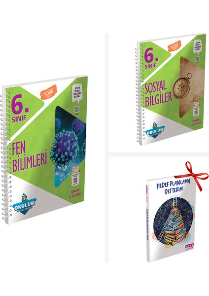 6.sınıf Fen Bilimleri ve Sosyal Bilgiler Akıllı Defter Seti Hedef