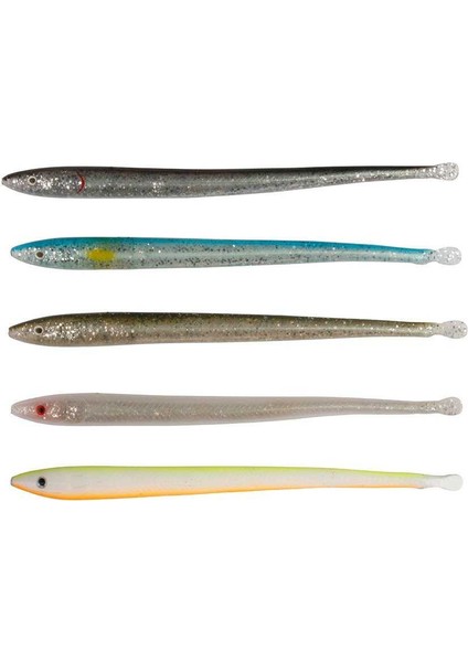 Lb Sandeel Slug 14 cm 6 Adet Sahte Balık Dirty Silver