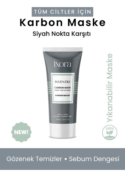 Inventio Detoks Etkili Aktif Karbon Maske 75 Ml