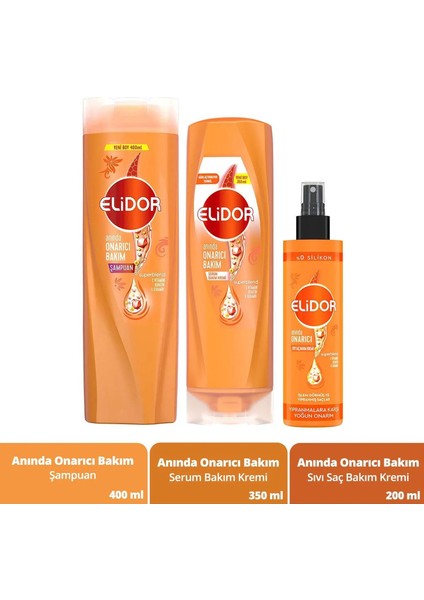 Superblend Saç Bakım Üçlüsü Anında Onarıcı C Vitamini Keratin Seramid 400 ml + 350 ml + 200 ml indirimleri