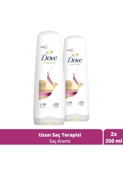 Ultra Care Saç Bakım Kremi Uzun Saç Terapisi Uzun Yıpranmış Saçlar Için 350 ml X2