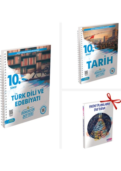 10.sınıf Edebiyat ve Tarih Öğrencim Defter Seti. Hedef Planlama D