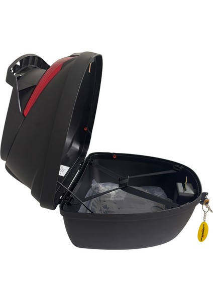 XT63-B 42 Litre Motosiklet Arka Çanta Siyah Su Geçirmez ABS Top Case Bagaj Üniversal modelleri
